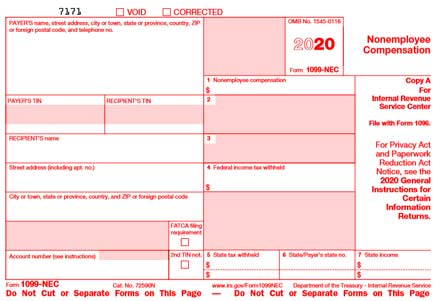 IRS Introduces New Form 1099-NEC for Non-Employee Compensation - Weiss CPA